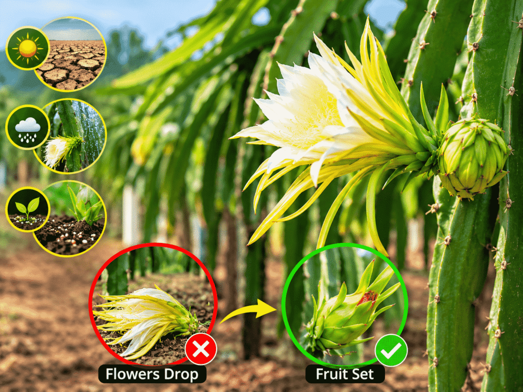 Dragon Fruit Flower Drop