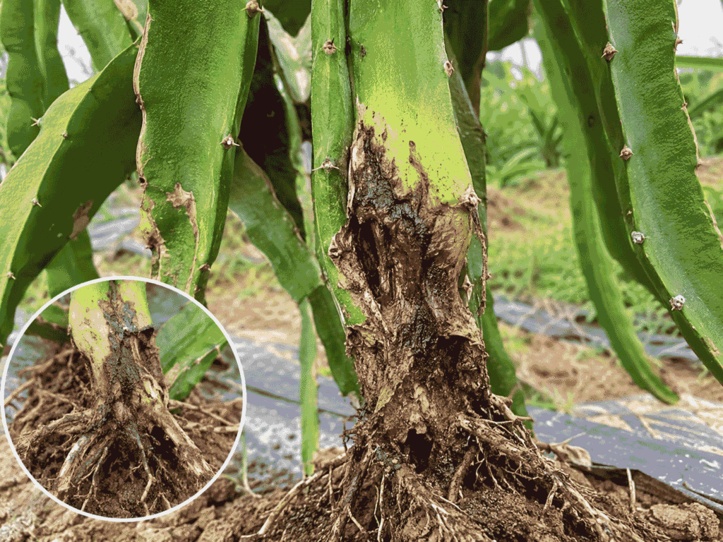 root rot in dragon fruit